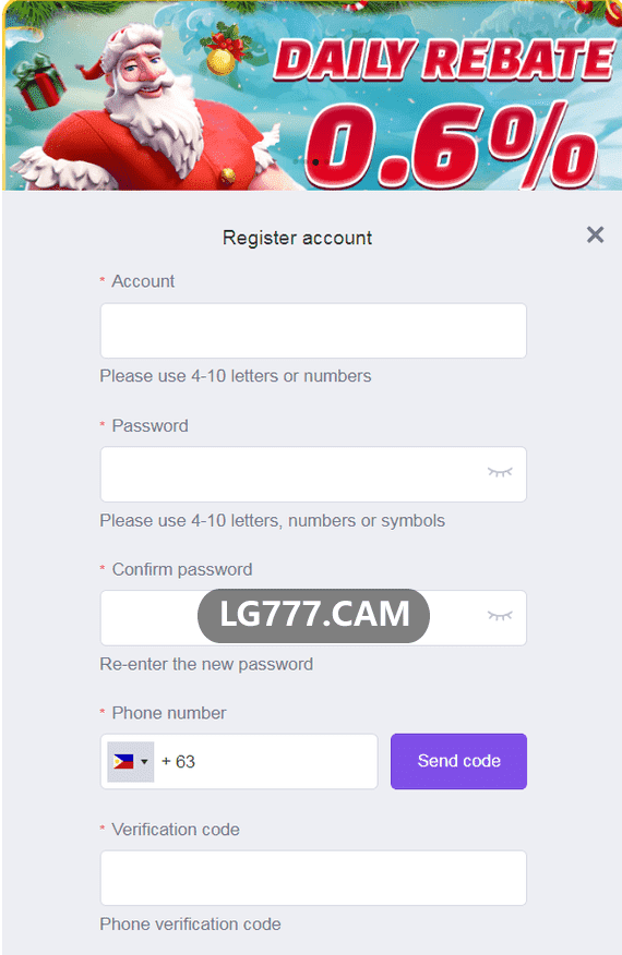 How to Register LG777 Casino